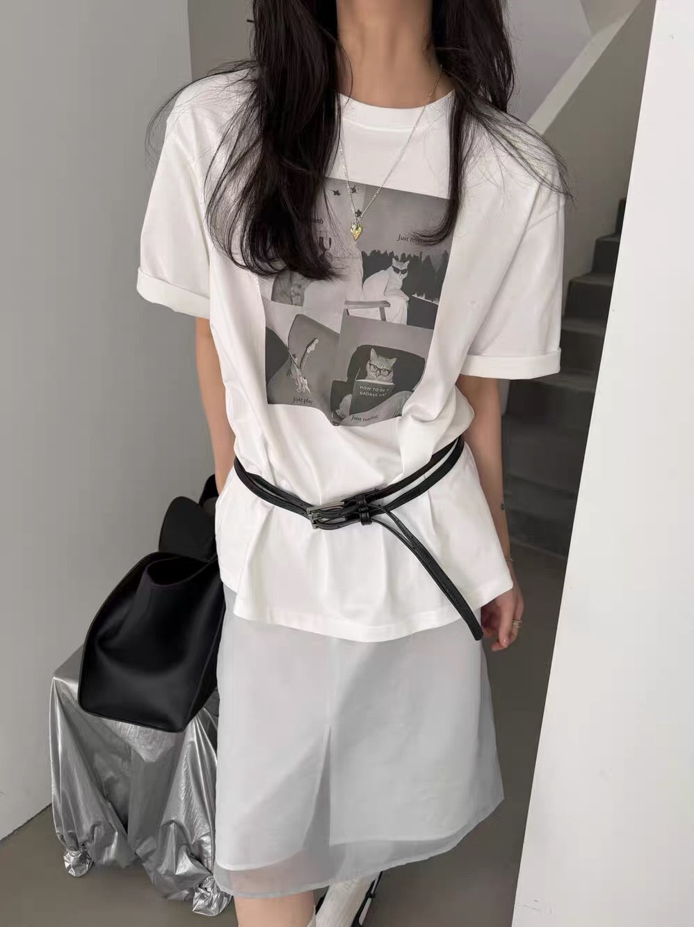 Korean APM Collection Cartoons White Tshirt (Instock)