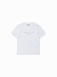 ADLV WOMAN CUBIC BASIC LOGO SHORT SLEEVE T-SHIRT (Instock)