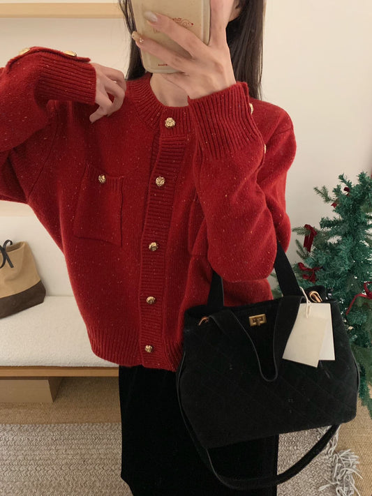 Kelly Designs Red Christmas Cardigan (Instock)