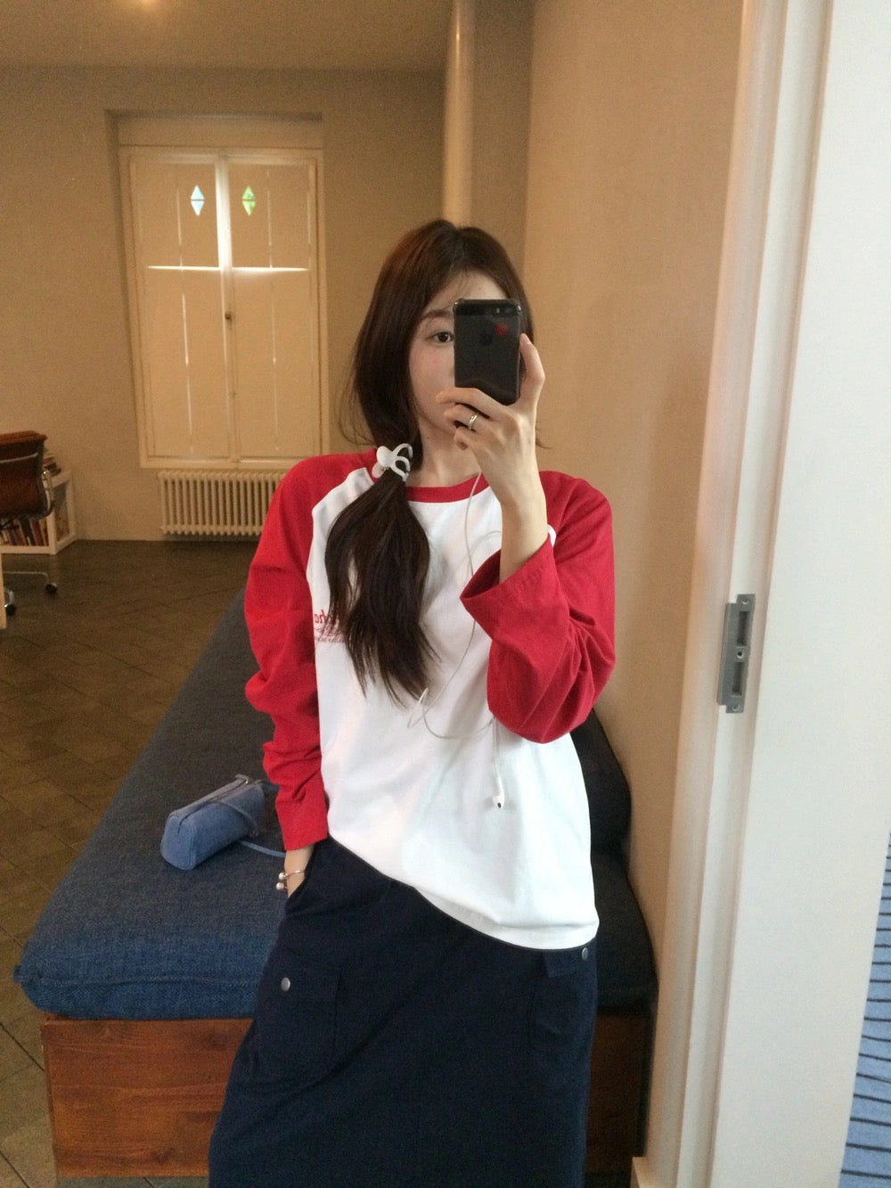 Kelly Designs Oversized Raglan Color Block Long Sleeve Tee (Instock)