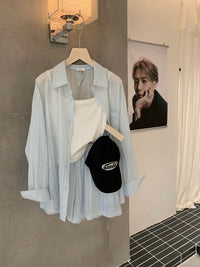 Kelly Designs 3-Piece Casual Blue Set –Jacket,  Cami Top, & Shorts (Instock)