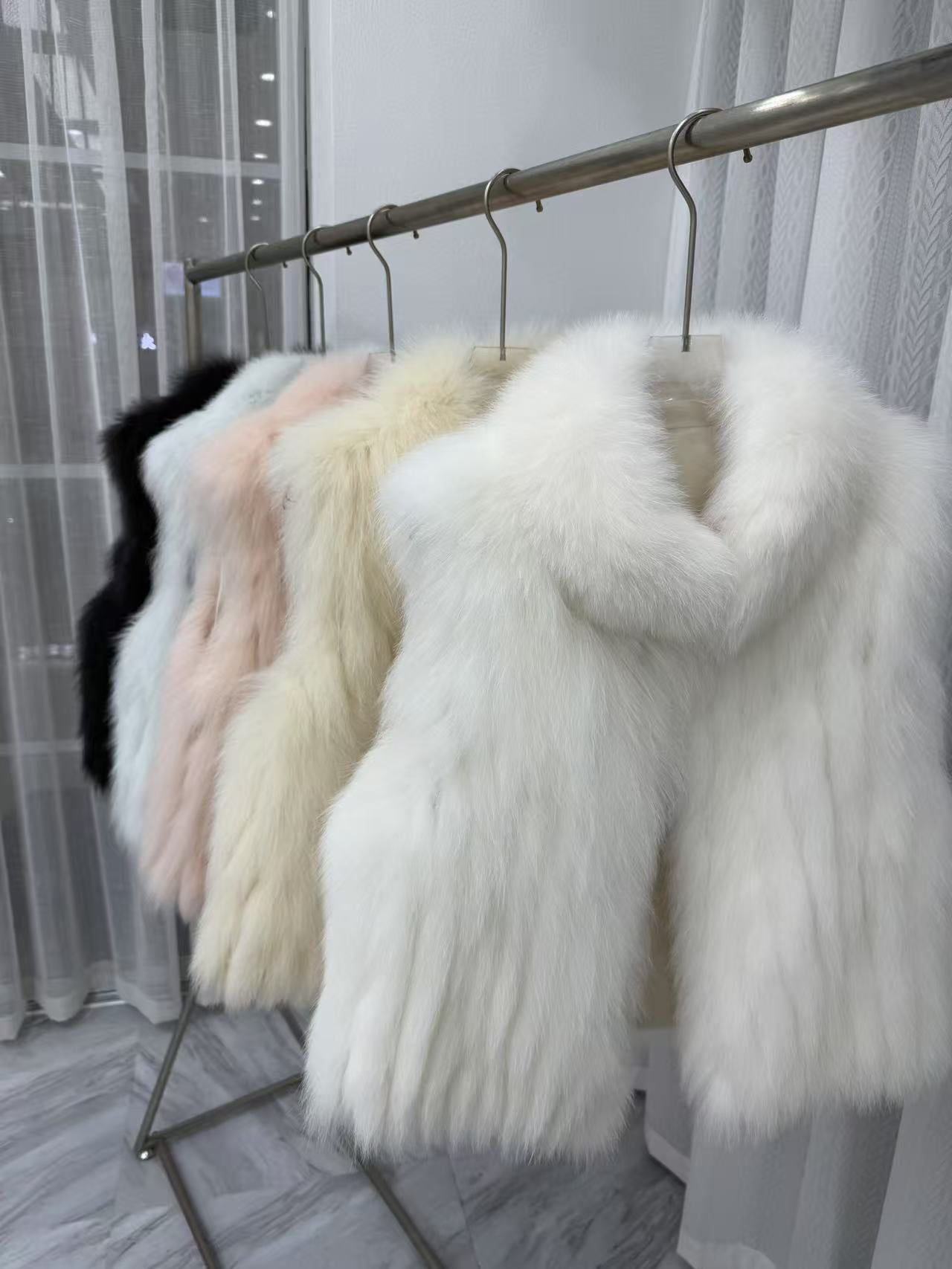 Kelly Designs 4 Colors Fox Fur Trim Vest with Car Stripe Design (Instock)