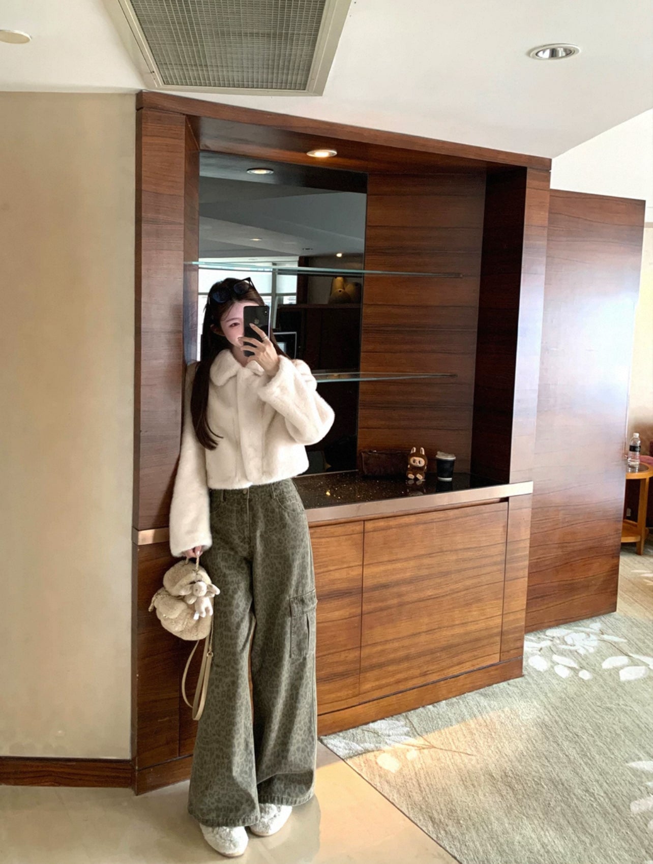 Kelly Designs Chic Faux Mink Short Jacket – Eco-Friendly Plush Fur White Coat (Instock)