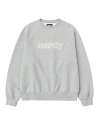 Korean Collection Nerdy Lace applique sweatshirt melangie gray (Instock)