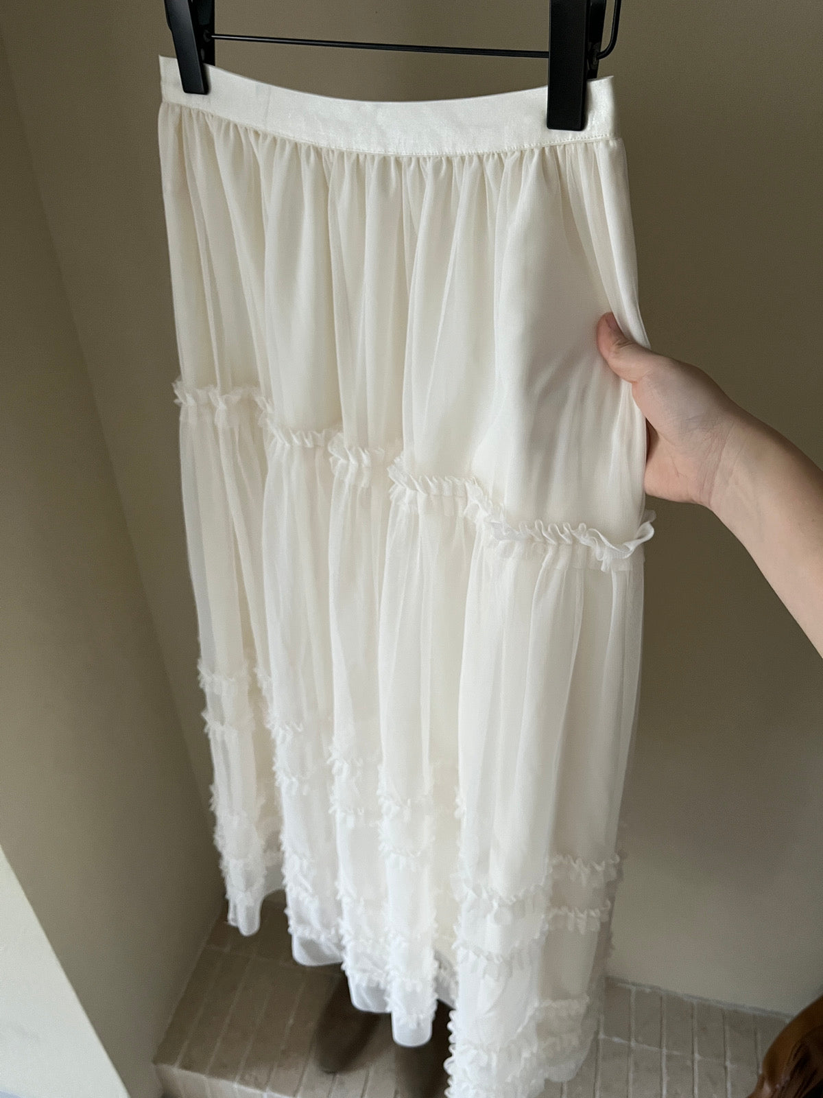 Kelly Designs Romantic Layered Tulle Maxi Skirt – White (Instock)