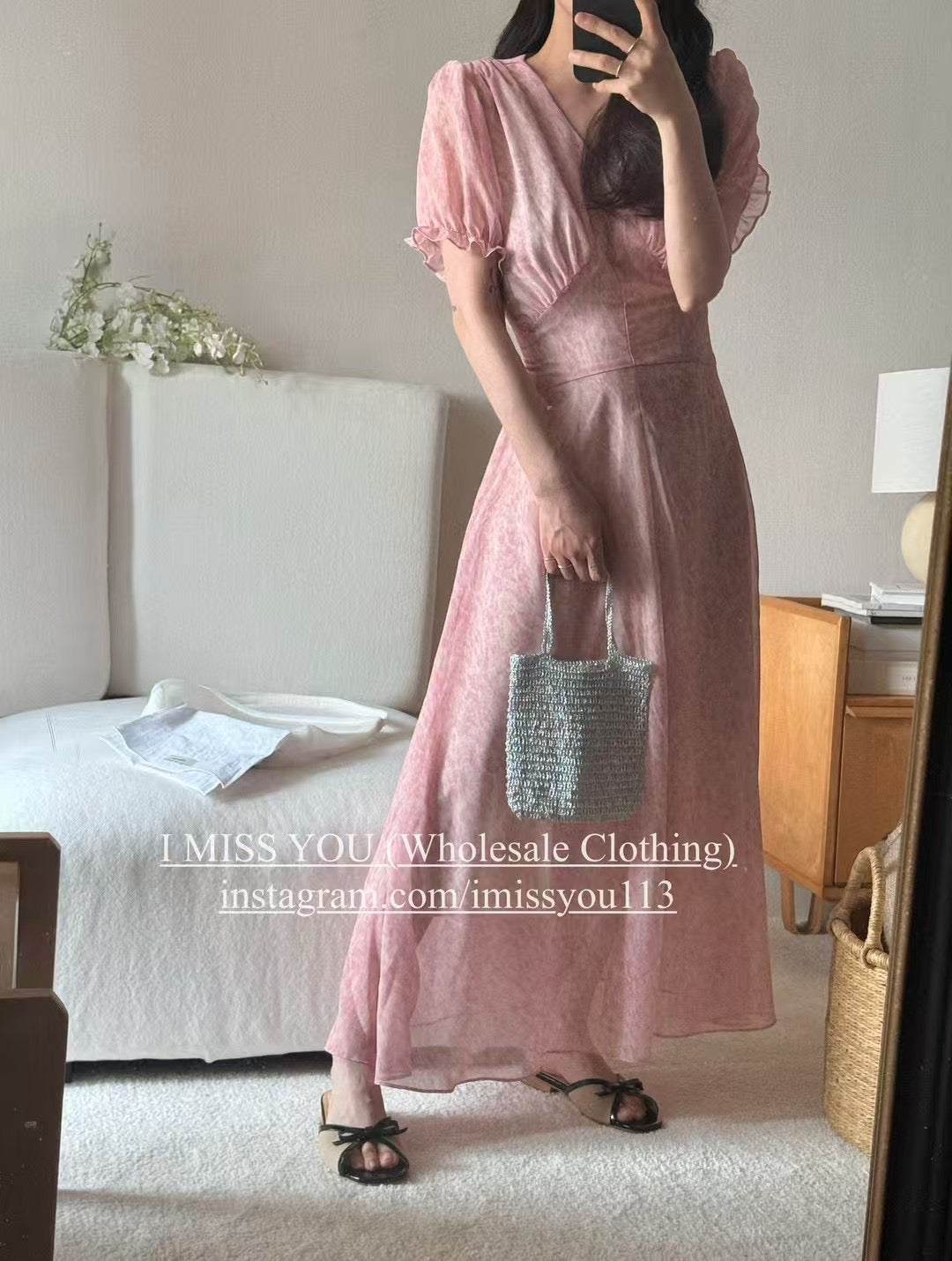 Korean APM Collection I Miss You Pink Dress (Instock)