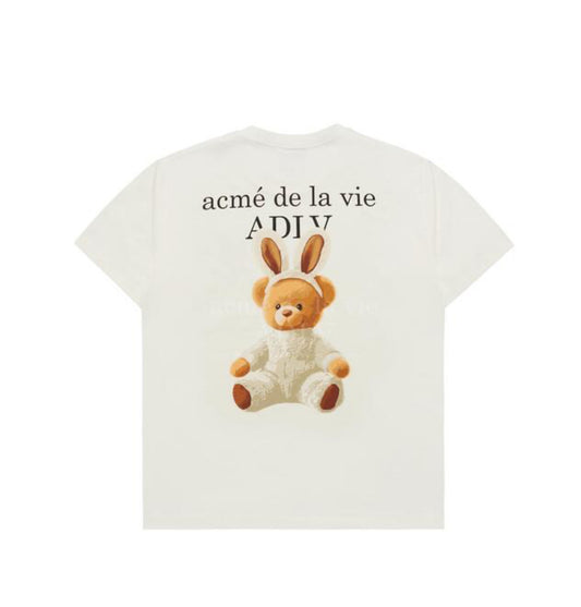 ADLV RABBIT BEAR DOLL LOGO SHORT SLEEVE T-SHIRT White (Instock)