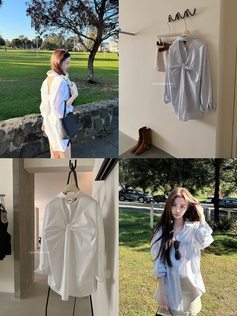 Kelly Designs 2 Colors Back Ribbon Shirt (Instock)