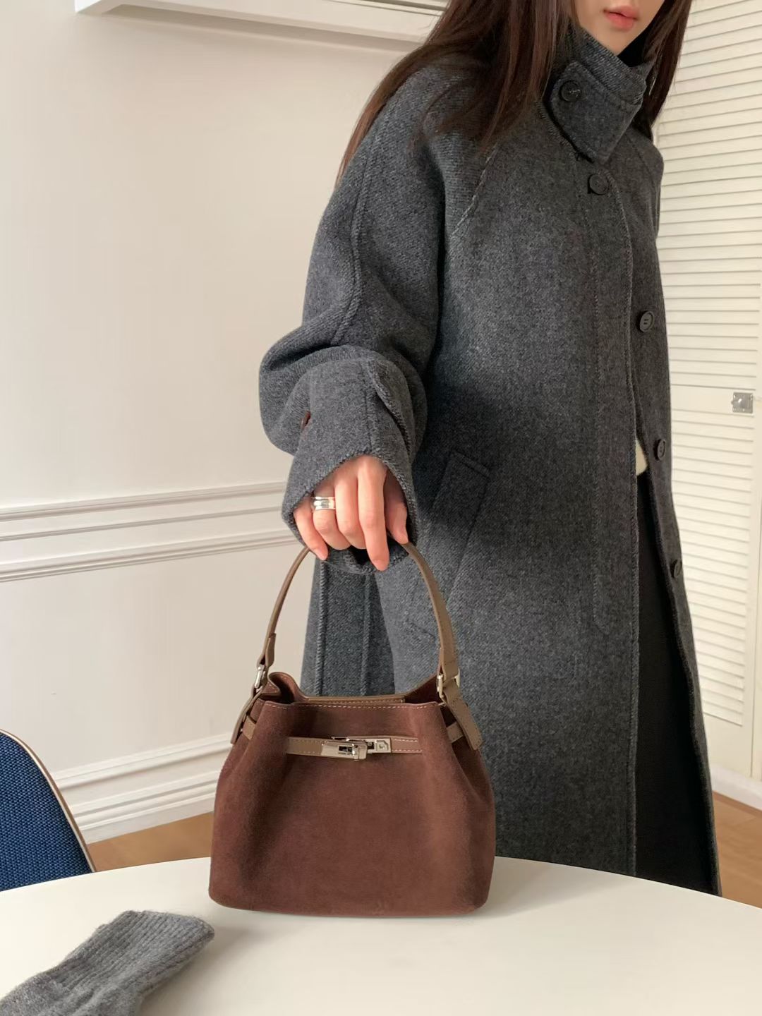 Korean APM Collection Leather Brown Bag (Instock)