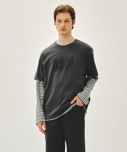 Marithe CLASSIC LOGO TEE charcoal (Instock)