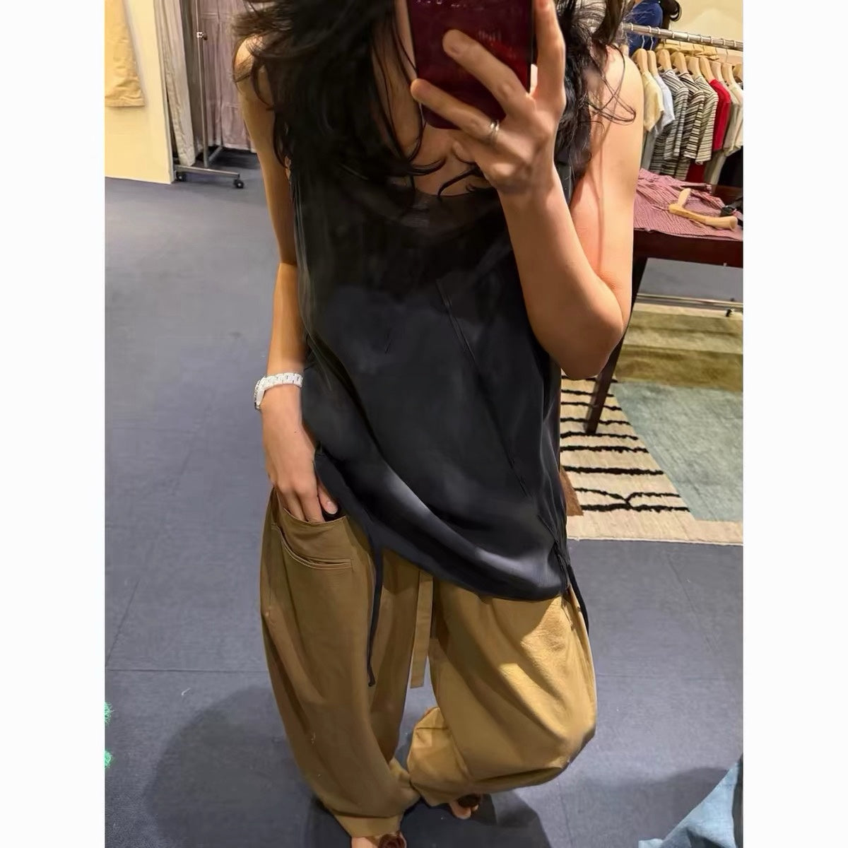 Korean APM Collection Grey Top (Instock)