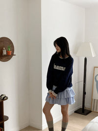 Korean Collection Mami Lace-Trim Sweatshirt (Instock)