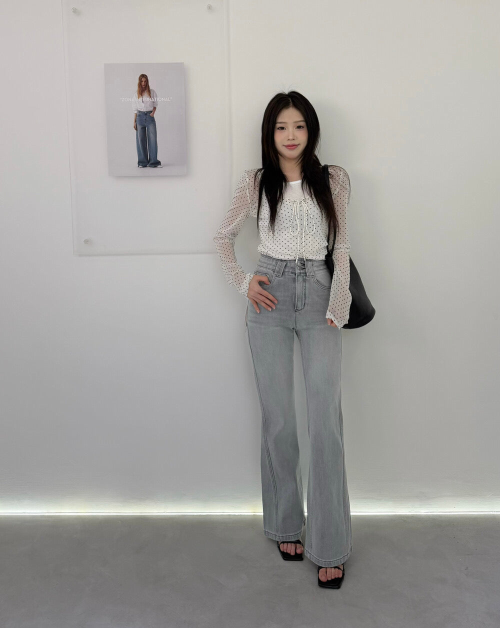 Kelly Designs Four Season Flare Jeans-Gray(Instock)