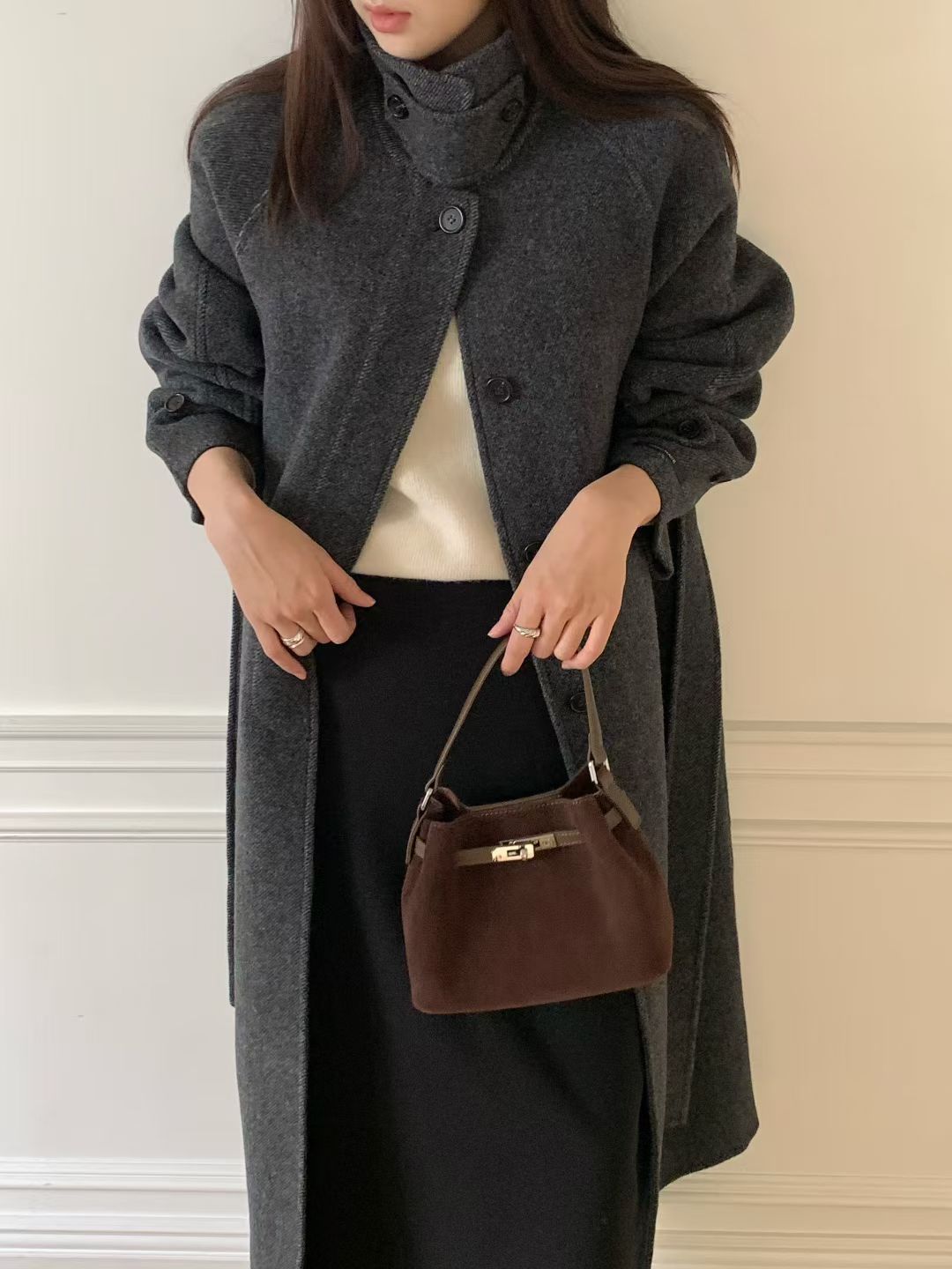 Korean APM Collection Leather Brown Bag (Instock)
