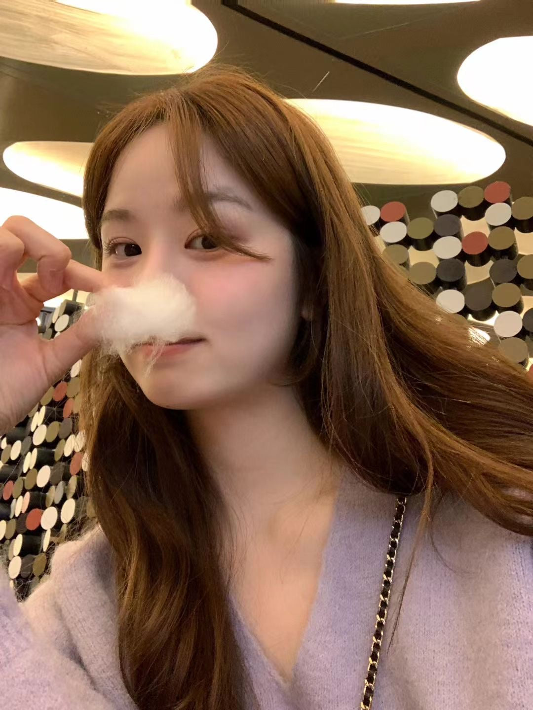 Korean APM Collection Ounce Purple V Neck Sweatshirt (2 weeks)