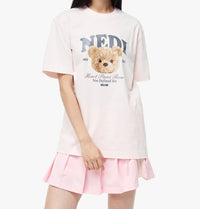 NERDY Face Bear T-Shirt – Light Pink (Instock)