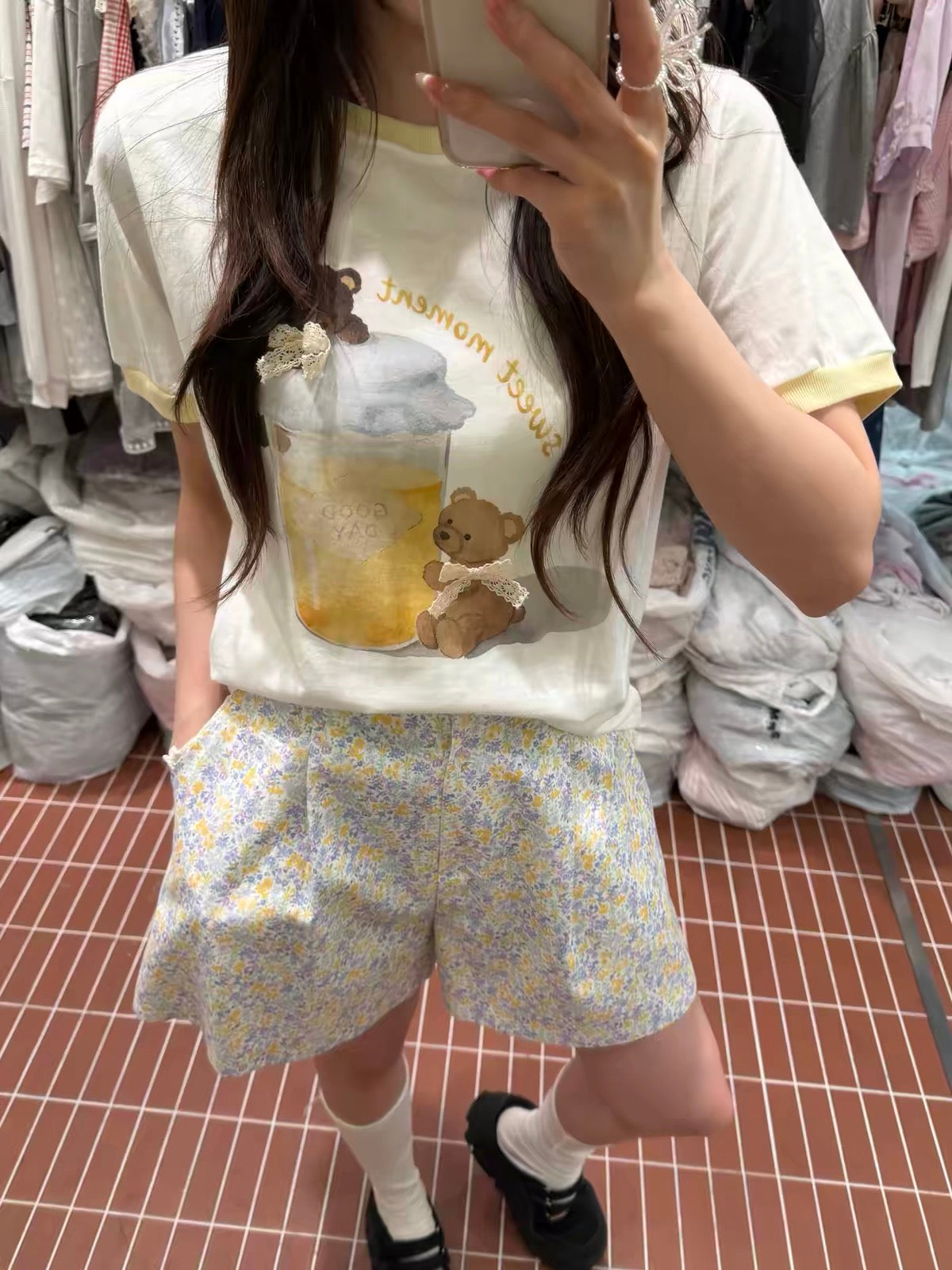 Korean APM Collection Cartoons White Tshirt (Instock)