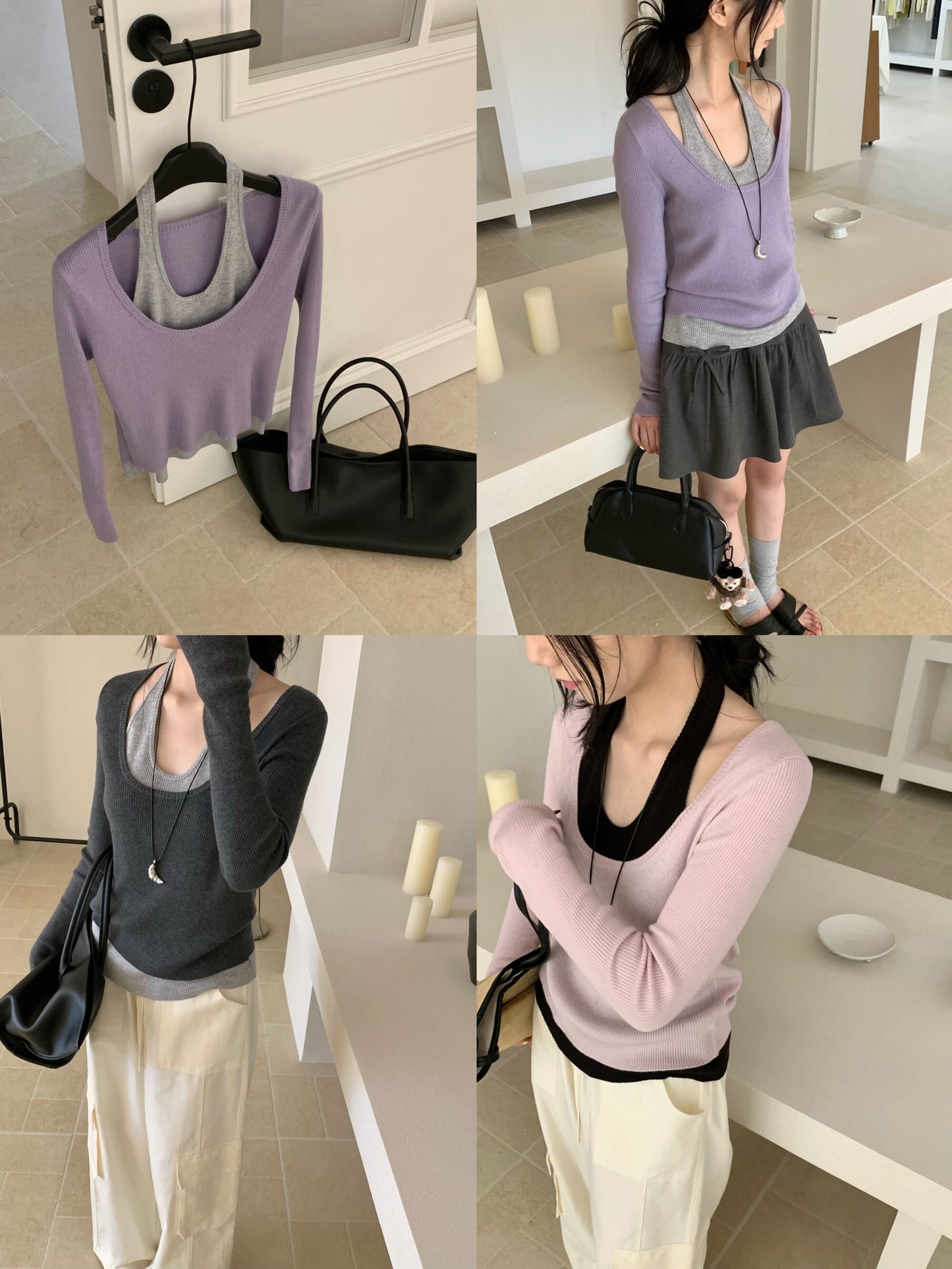 Kelly Designs 3 Colors Fake 2pcs Top (Instock)