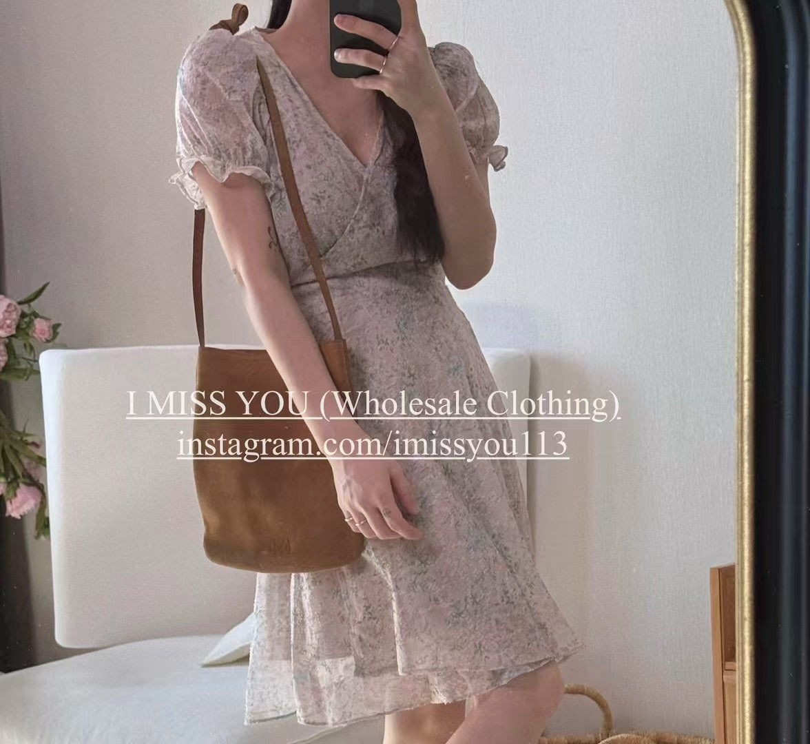 Korean APM Collection I Miss You pink Flower Dress (Instock)