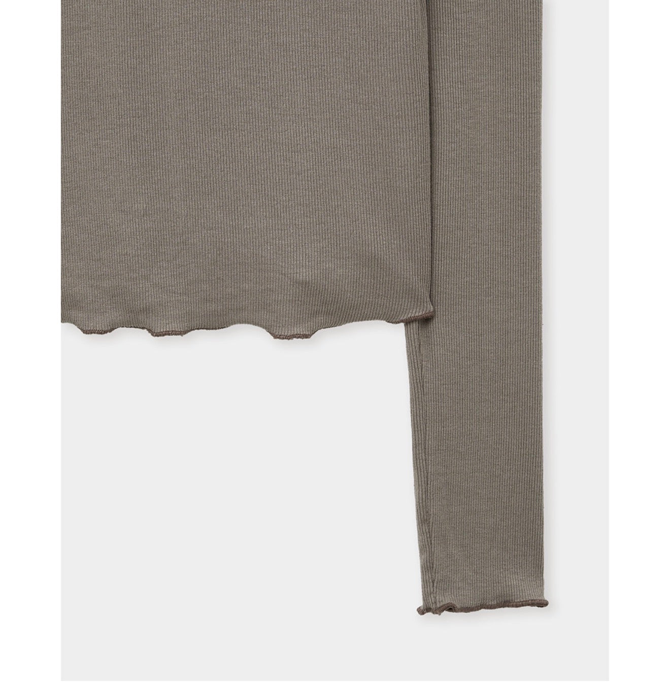 Korean Soft U-Neck Contrast Stitch Long Sleeve Top – 7 Colors (Instock)