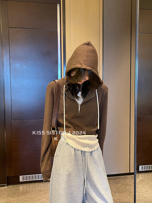 Kelly Designs Real 2Pc Brown Hoodie Set (Instock)