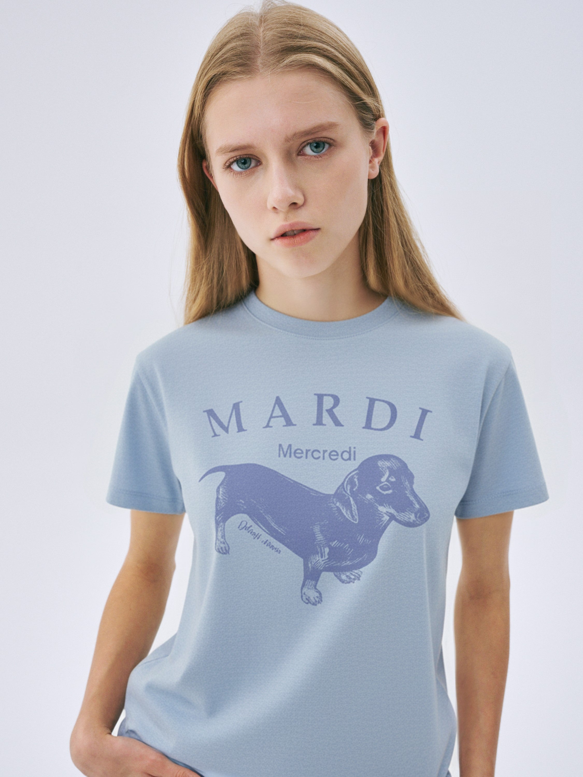 Mardi Mercredi SLIM TSHIRT DDANJI PASTEL_SKY (Instock)