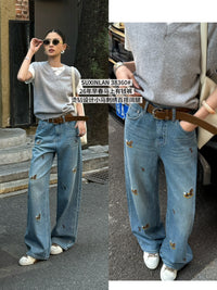 Kelly Designs Four Season Embroidery Horse Jeans-With Belt (Instock)