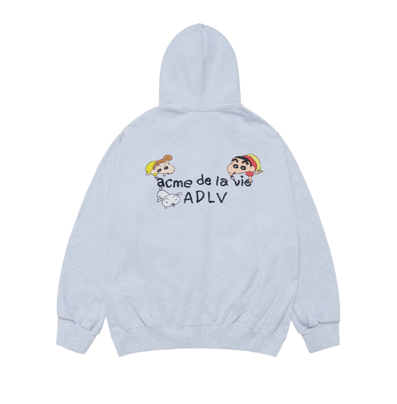 ADLV SHINCHAN BASIC LOGO HOODIE ZIP UP- Light Grey (Instock)