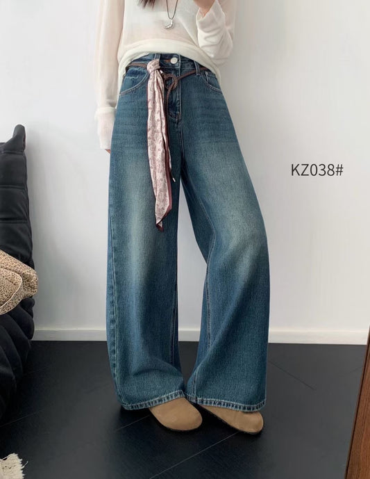 Kelly Designs Fall Blue Jeans with Silk Designs (Instock)