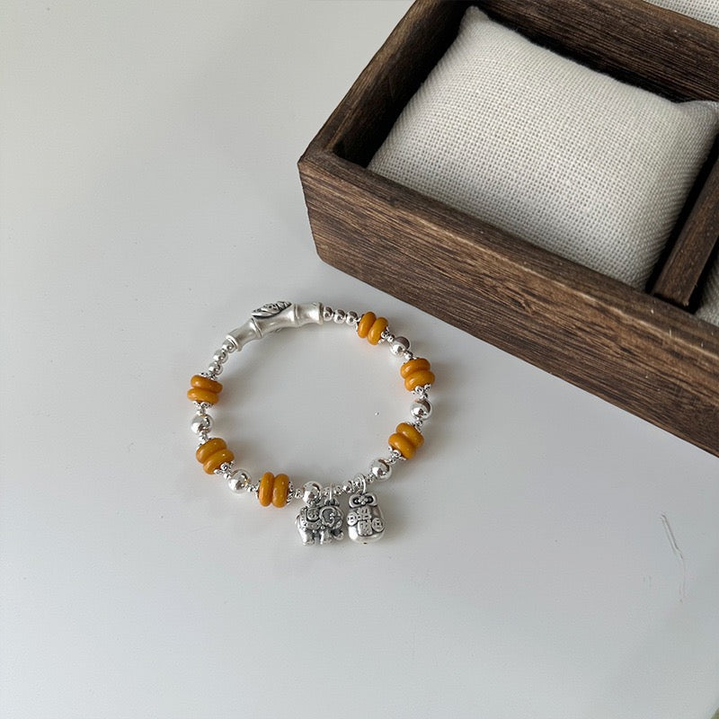 Kelly Designs Beeswax Silver Bracelet (Instock)