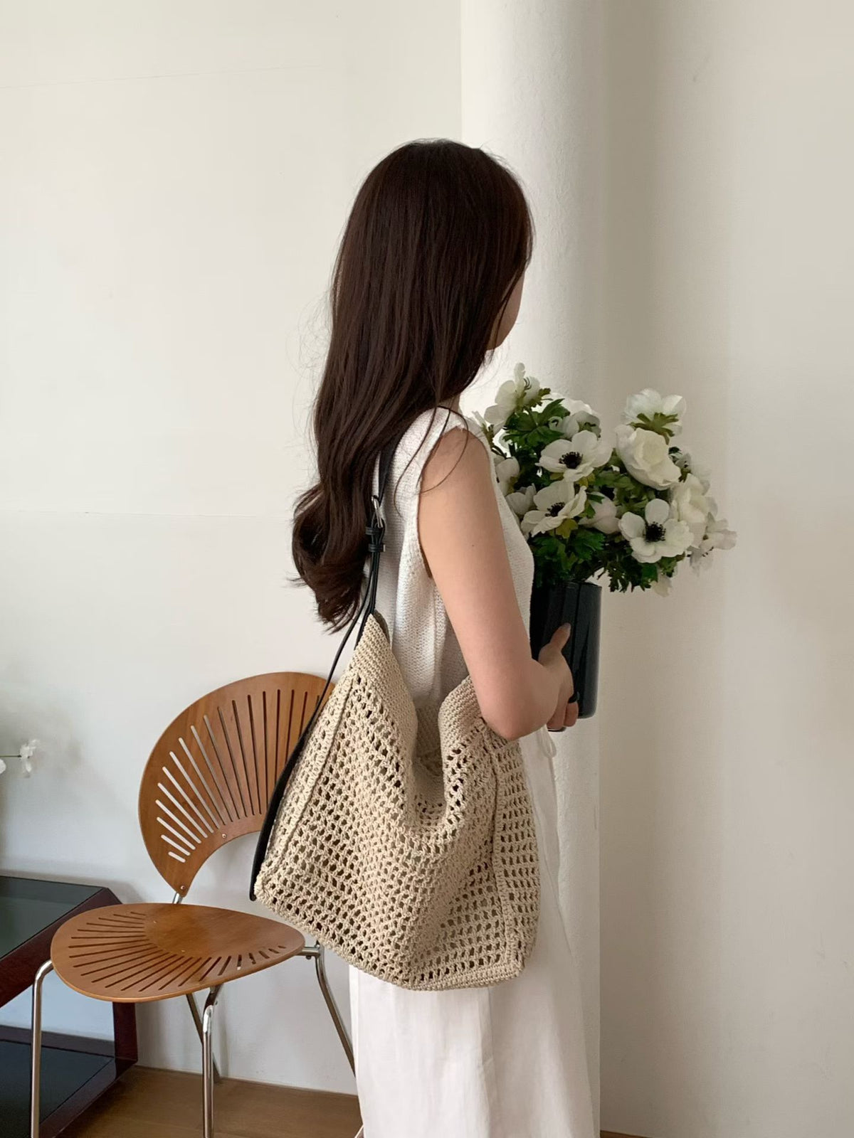 Korean APM Collection Knitting Leather Bag (Instock)