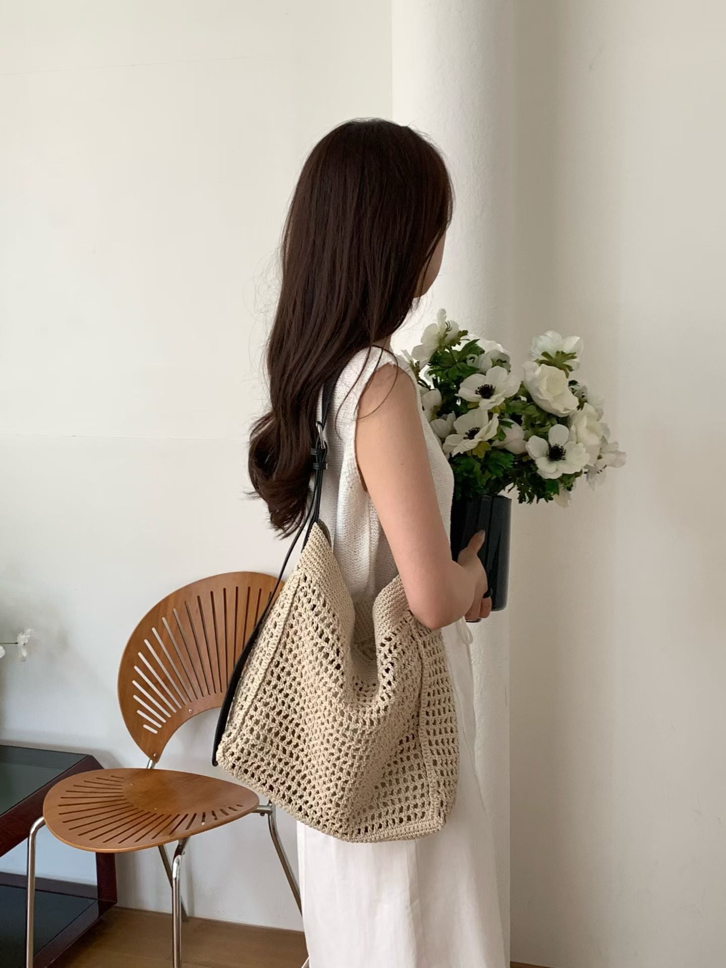 Korean APM Collection Knitting Leather Bag (Instock)