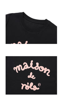 MAISON DE ROLA EMBROIDERY T-SHIRT BLACK (Preorder )