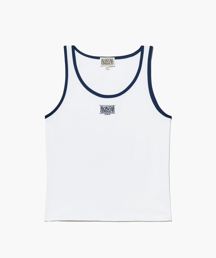 Marithe _ W CLASSIC LOGO SLEEVELESS White (Instock)