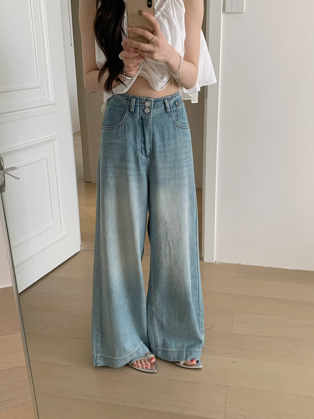 Kelly Designs Two Buttons Four Season Jeans(Instock)