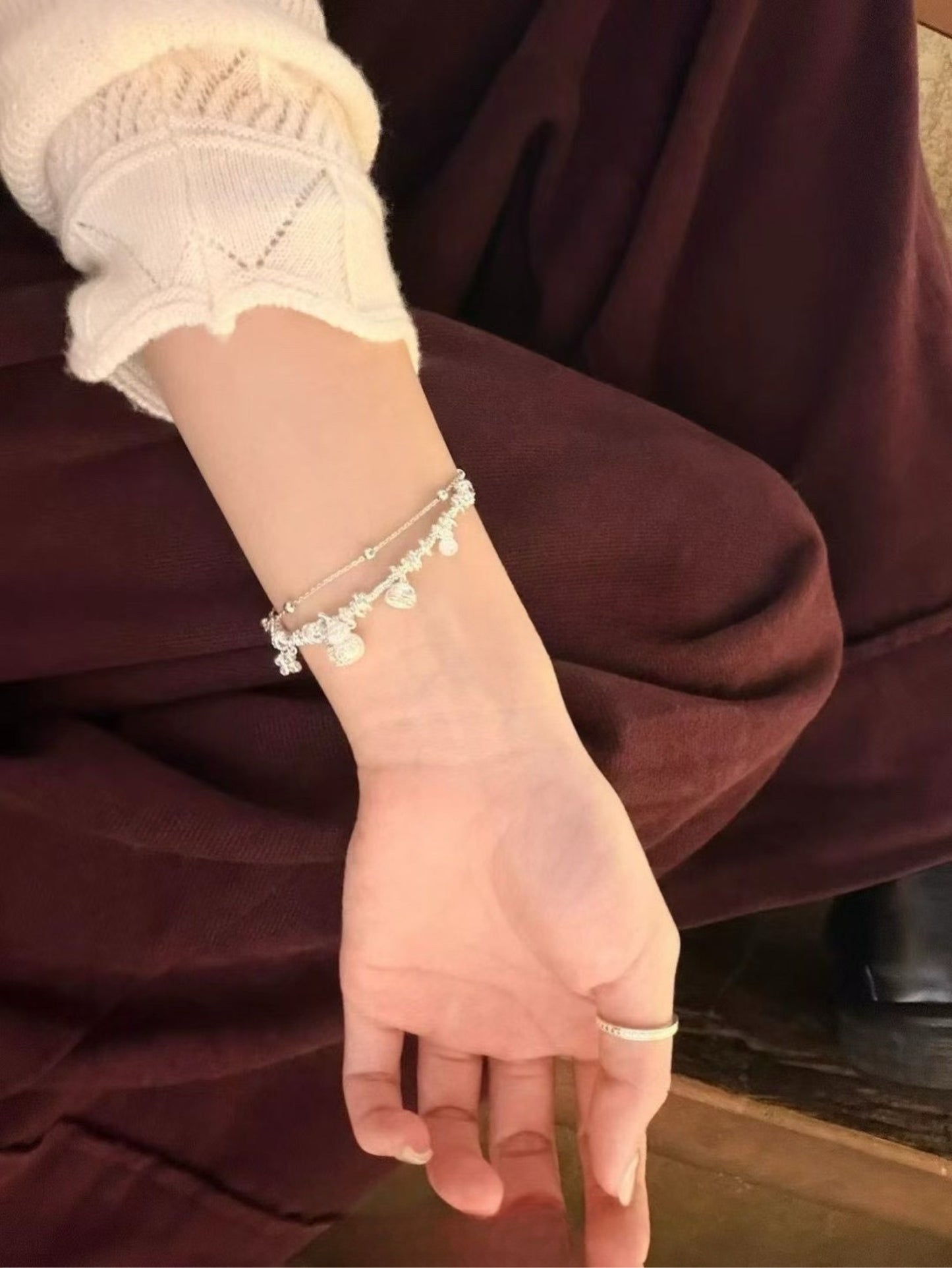 Kelly Designs Sterling Silver Vintage Charm Bracelet – Handmade Style (Instock)