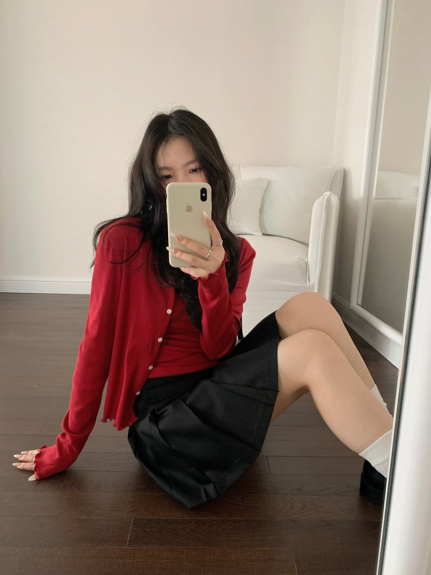 Kelly Designs Red Cami Top and Cardigan Set (Instock)