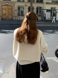 Korean APM Collection Teddy Fleece Snap-Button Vest – Ivory (Instock)
