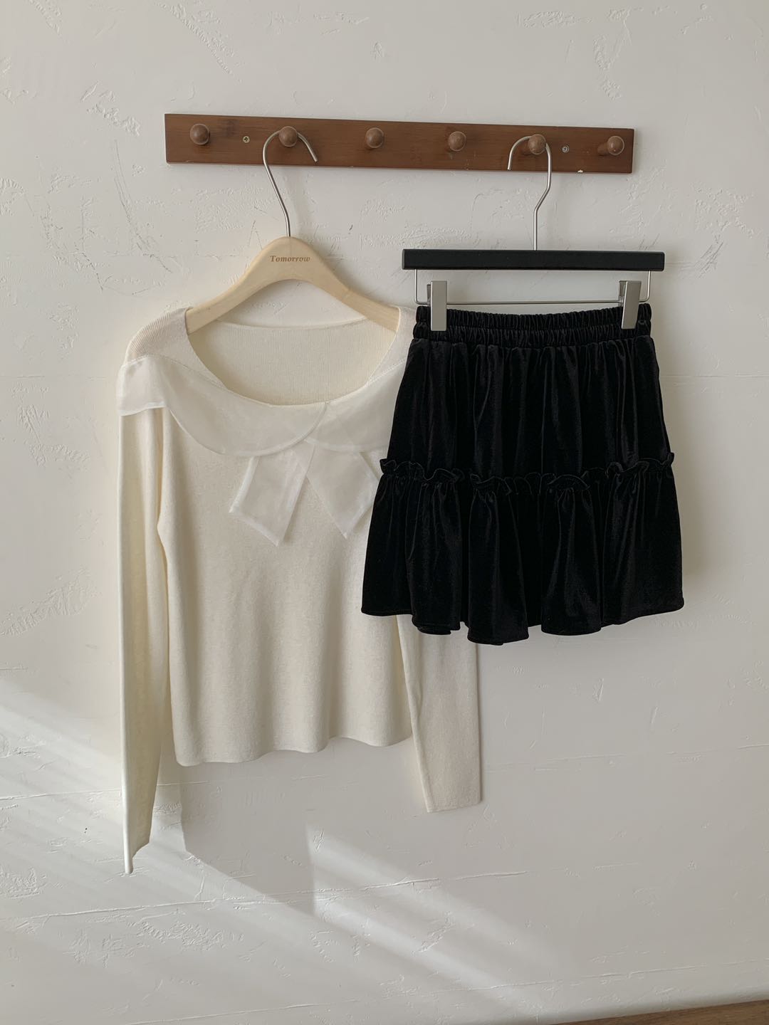 Kelly Designs Velvet Tiered Mini Skirt (Instock)