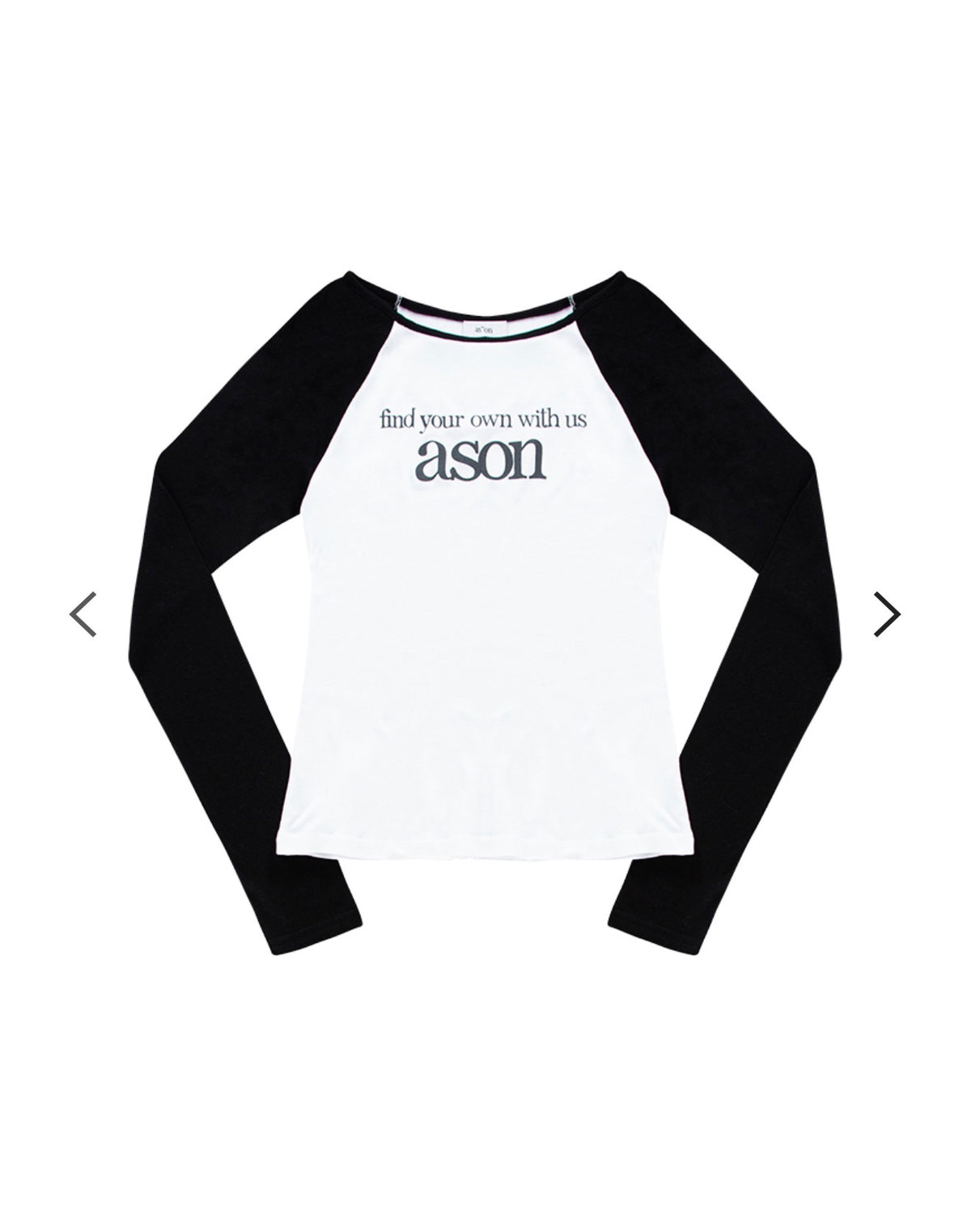 ASON Sorbet Raglan Long Sleeve Tee – Black (Instock)