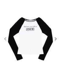 ASON Sorbet Raglan Long Sleeve Tee – Black (Instock)