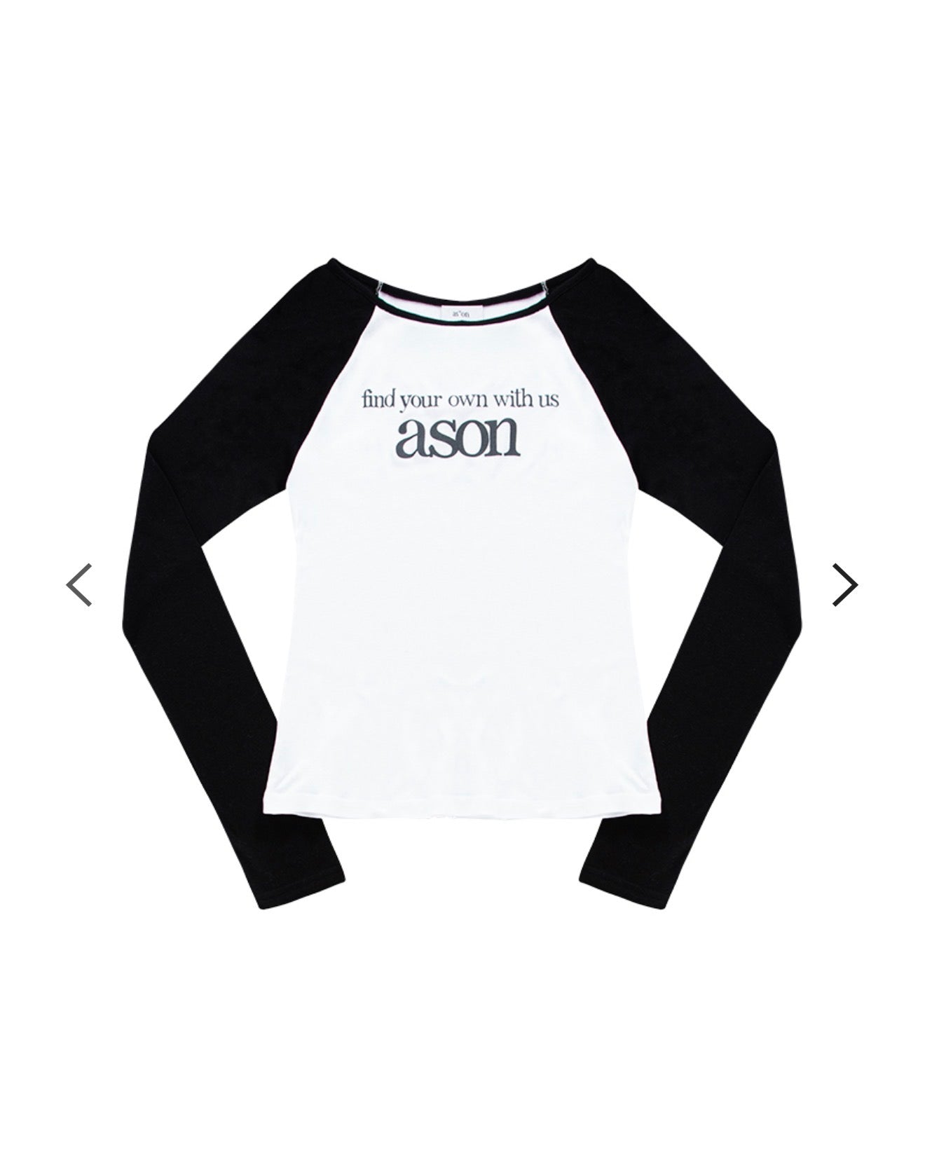 ASON Sorbet Raglan Long Sleeve Tee – Black (Instock)