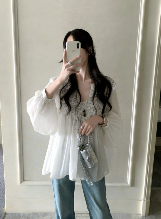 Kelly Designs 2 Colors Lace Top (Instock)