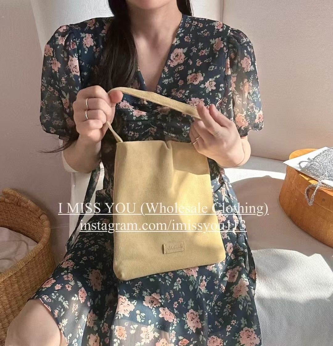 Korean APM Collection I Miss You Navy Flower Dress (Instock)