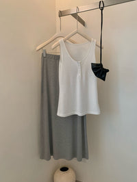 Kelly Designs 3-Piece Casual Set –Jacket,  Cami Tank Top, & Long Skirt (Instock)
