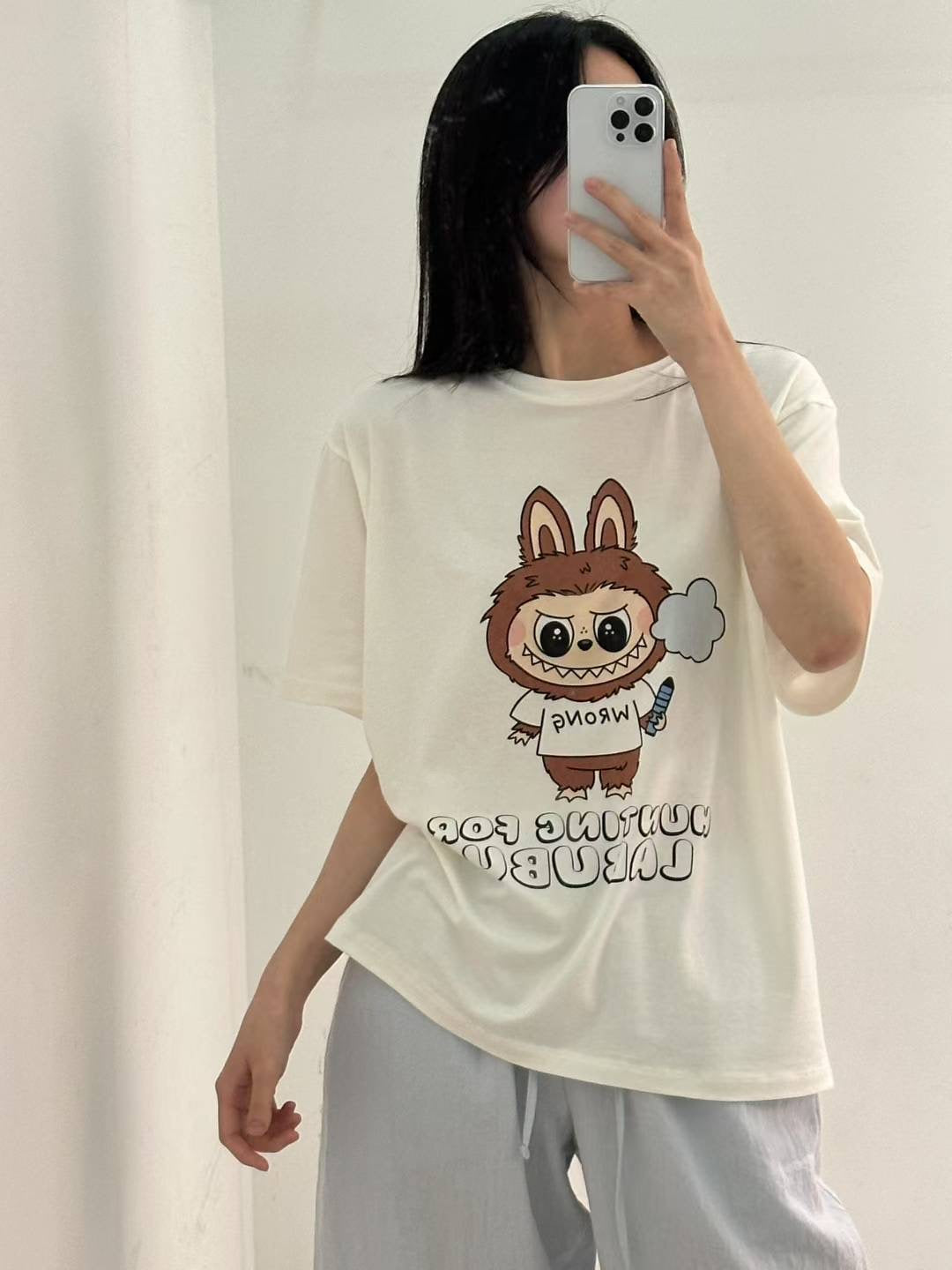 Korean APM Collection Labubu Graphic T-Shirt (Instock)