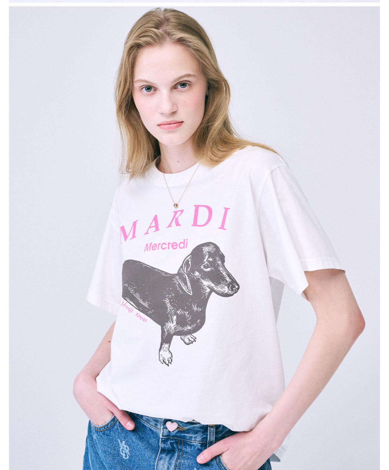 Mardi Mercredi TSHIRT DDANJI_IVORY PINK (Preorder)