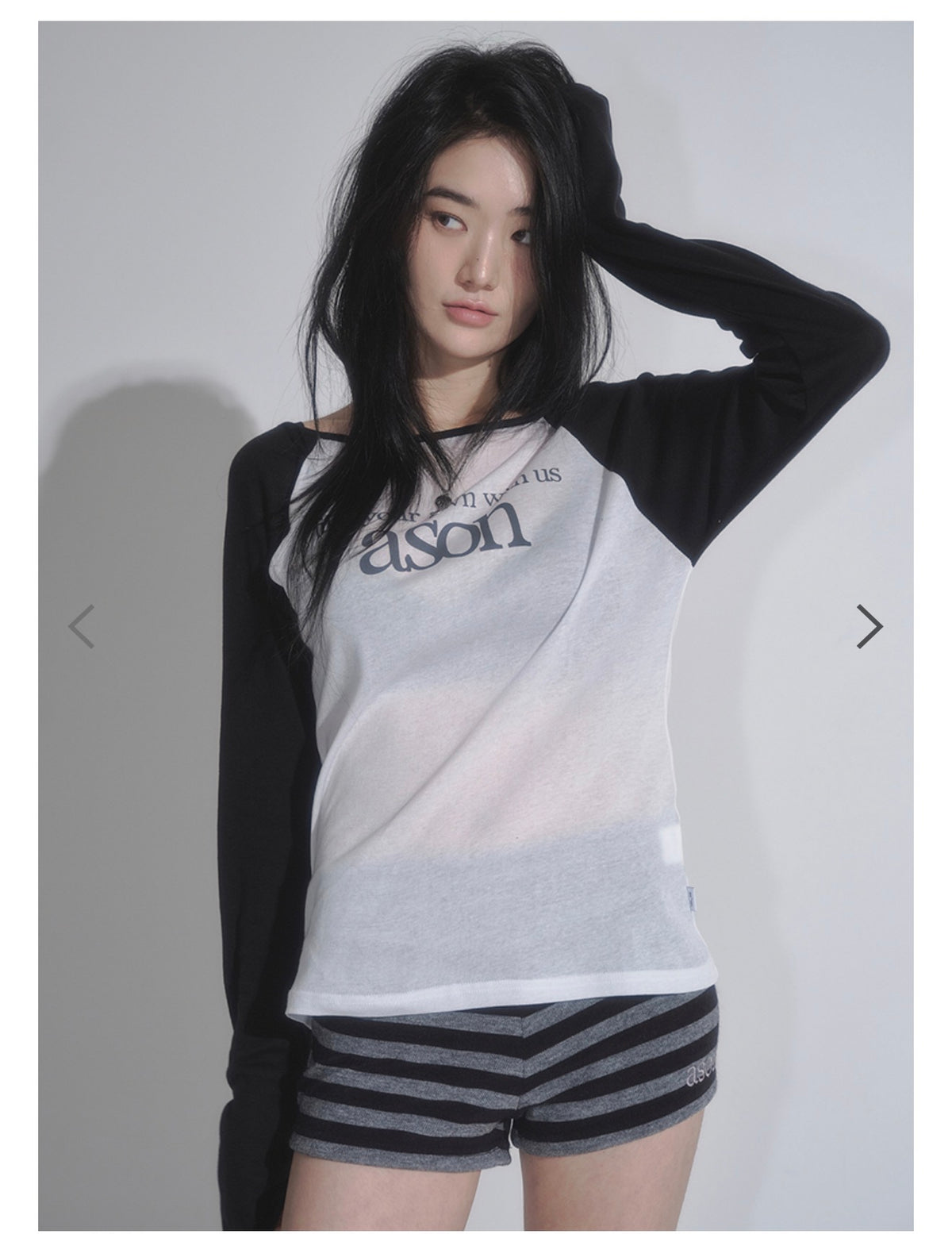 ASON Sorbet Raglan Long Sleeve Tee – Black (Instock)