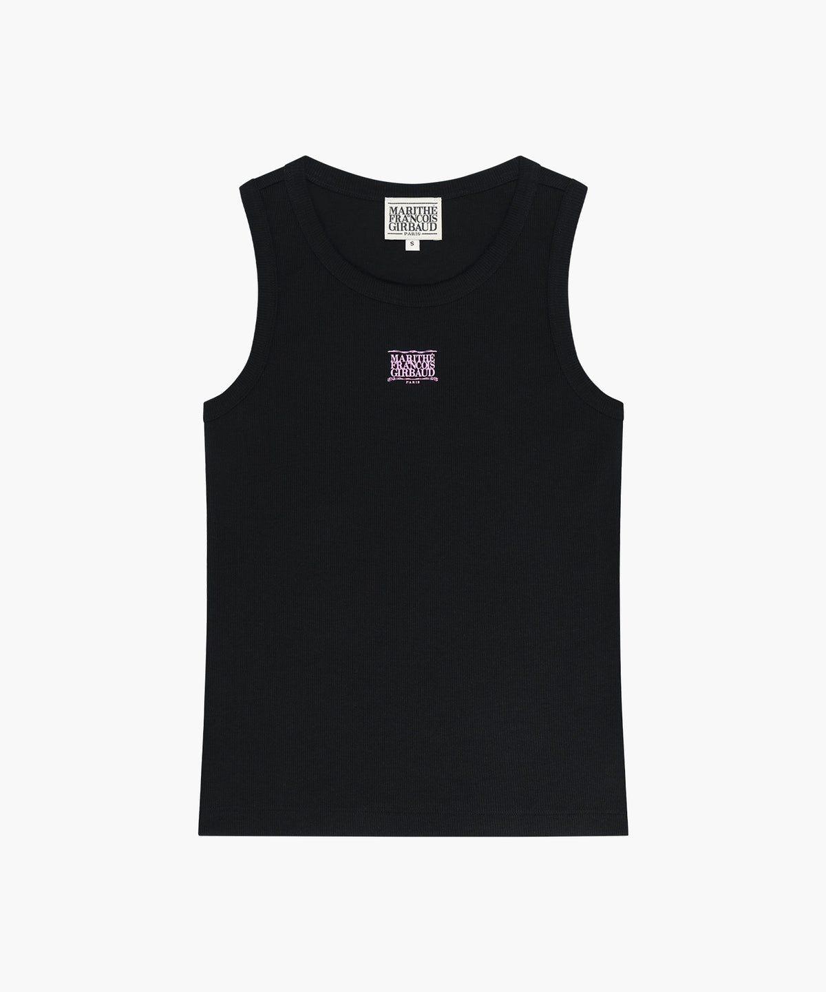 Marithe W RIBBON CLASSIC LOGO SLEEVELESS black(Instock)