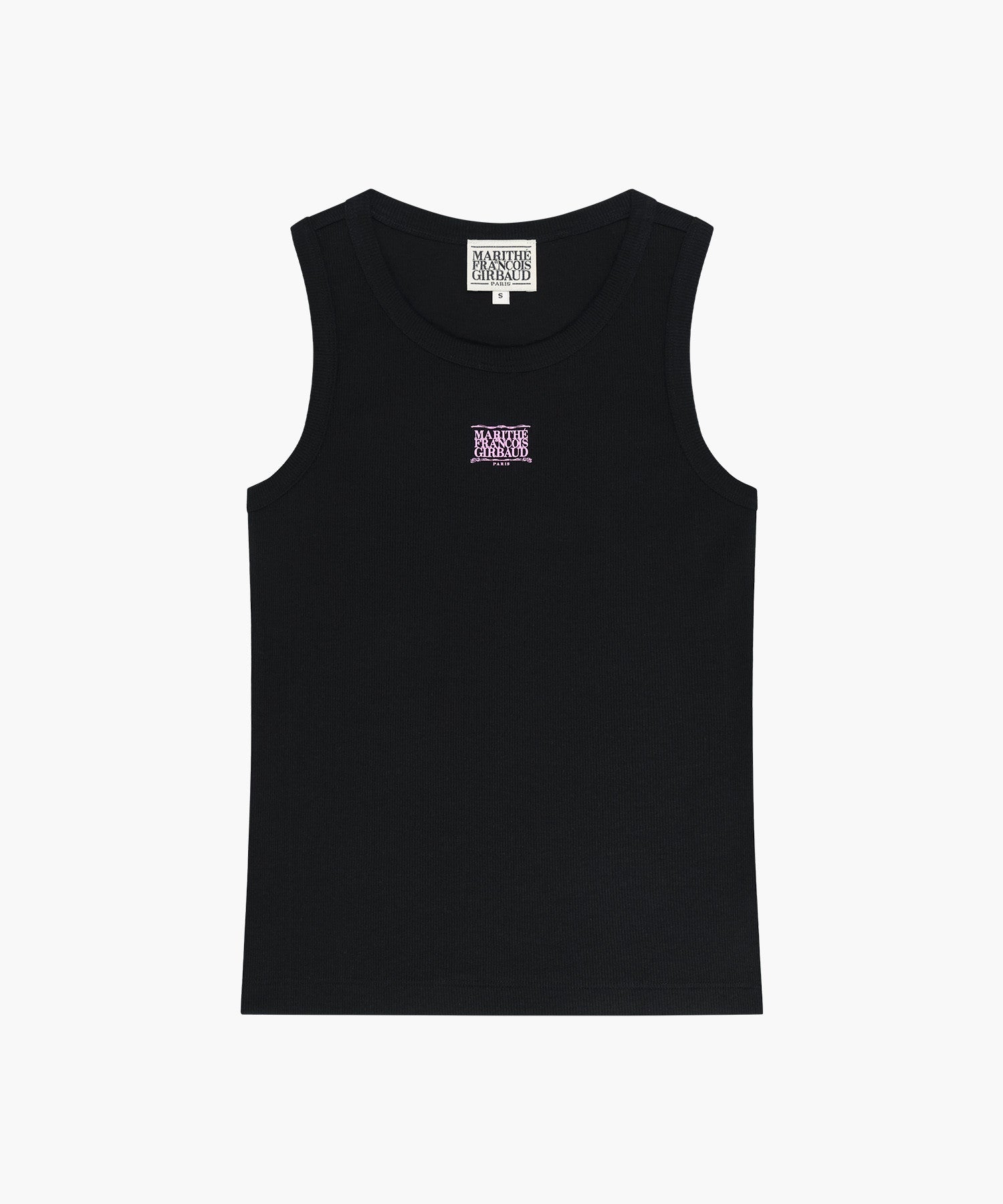 Marithe W RIBBON CLASSIC LOGO SLEEVELESS black(Instock)